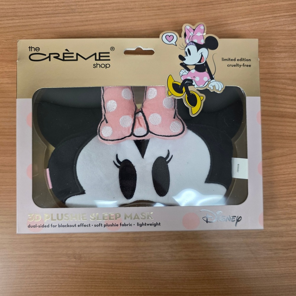 The Creme Shop Disney Minnie Mouse 3D Plushie Sleep Mask Blackout Pink MSM8408